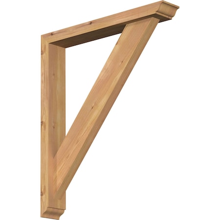 Ekena Millwork Traditional Traditional Smooth Bracket w/ Offset Brace, Western Red Cedar, 3 1/2"W x 22"D x 26"H BKT0402X22X26TRA01SWR